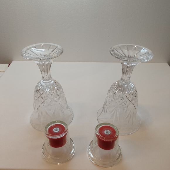St. George Hurricane Candle Holders 24% Fine Lead Crystal set of 2 - Picture 3 of 7